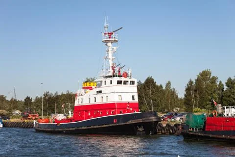 Fire rescue ship Stock Photos