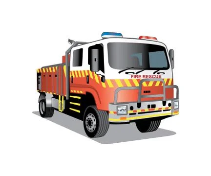 Fire rescue truck vector Stock Illustration