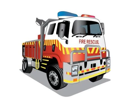 Fire rescue truck vector Stock Illustration