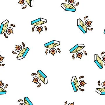 Fire resistance mineral wool vector seamless pattern Stock Illustration