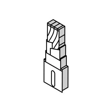 Fire resistant cable wire isometric icon vector illustration Stock Illustration