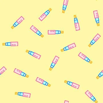 Fire resistant cable wire vector seamless pattern 库存插图