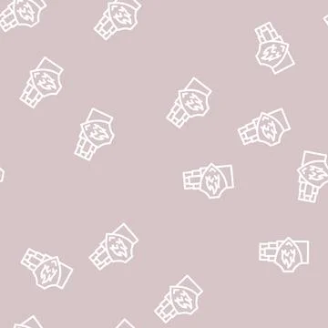 Fire resistant cables line vector seamless pattern Illustrazione stock