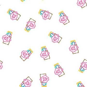 Fire resistant cables vector seamless pattern 스톡 일러스트