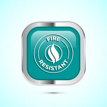 Fire resistant icon design illustration, Fire flame protection sign symbol,.. Stock Illustration