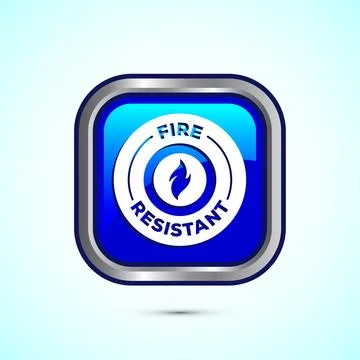 Fire resistant icon design illustration, Fire flame protection sign symbol,.. Stock Illustration