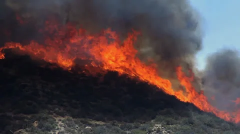 FIRE ON RIDGE Stock Footage 22997623
