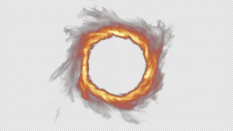 Fire ring burning swirling on alpha background Stock Footage 237575941