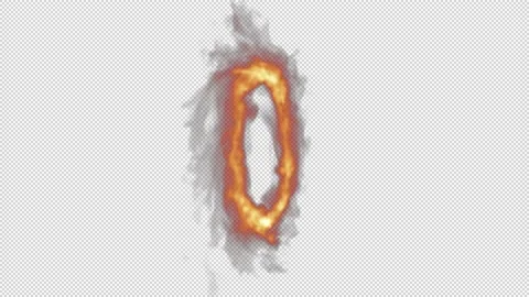 Fire ring burning swirling on alpha background Stock Footage 237575950