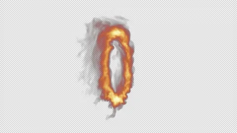 Fire ring burning swirling on alpha background Stock Footage 237575953