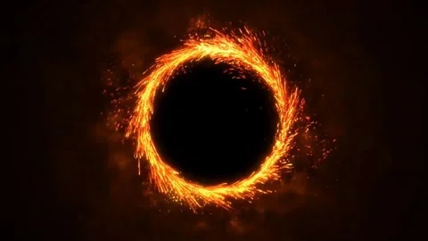 Fire Ring Circle Frame Forming Sparks Logo Reveal Animation Vidéo 274454993
