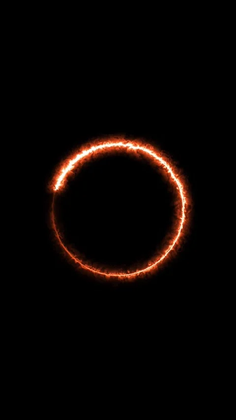 Fire ring circle vertical footage video clip Vidéo 249343230