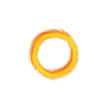 Fire ring. Flaming sun. Vector illustration. Unusual sun logotype. Stock Illustration