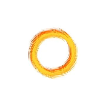 Fire ring. Flaming sun. Vector illustration. Unusual sun logotype. イラスト素材