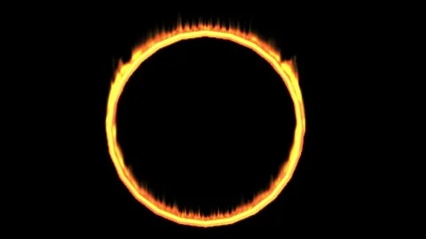 Fire Ring HD Alpha matte Stock Footage 118269325