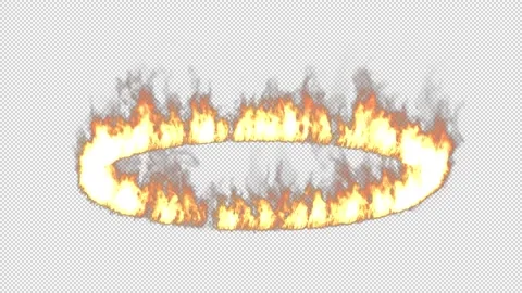 Fire ring. Transparent background. Ring ... | Stock Video | Pond5