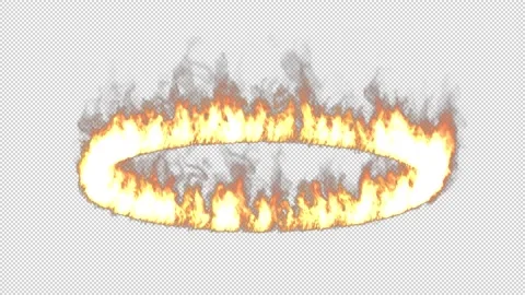 Fire ring. Transparent background. Ring ... | Stock Video | Pond5