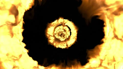 Fire rings abstract tunnel background Stock Footage 229424539
