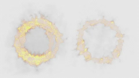 Fire rings rotate on a transparent background. Stock Footage 201210484