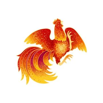 Fire Rooster 2017 Stock Illustration