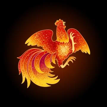 Fire Rooster 2017 Stock Illustration