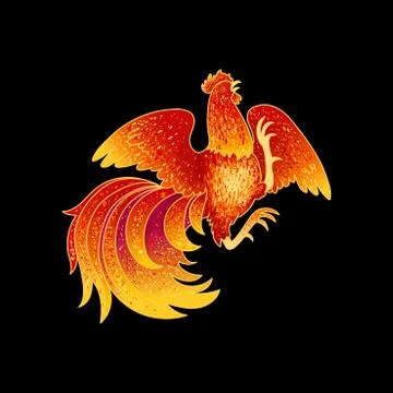 Fire Rooster 2017 Stock Illustration