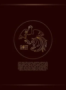Fire Rooster 2017 Stock Illustration