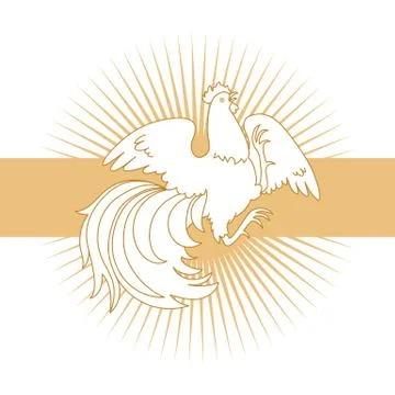 Fire Rooster 2017 Stock Illustration