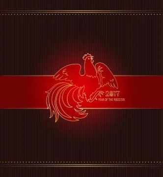 Fire Rooster 2017 Illustrazione stock