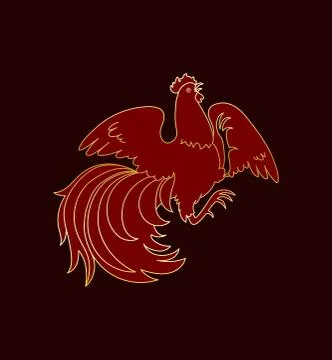 Fire Rooster 2017 Stock Illustration