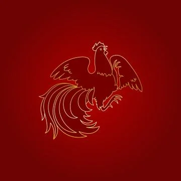 Fire Rooster 2017 Illustrazione stock