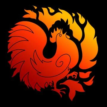 Fire Rooster 2017 Stock Illustration