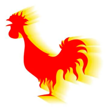 Fire Rooster Stock Illustration