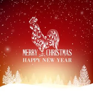 Fire Rooster symbol Stock Illustration