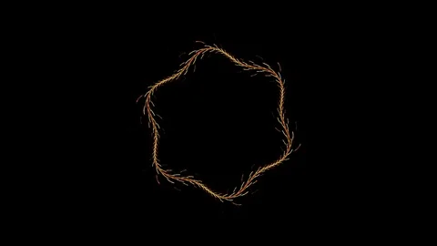 Fire the rotating ring Stock Footage 75391176