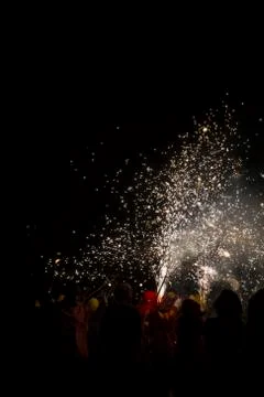 Fire Run, La Merce Stock Photos