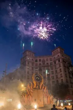 Fire Run, La Merce Stock Photos