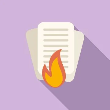 Fire rush job icon flat vector. Business work Stock-Illustration