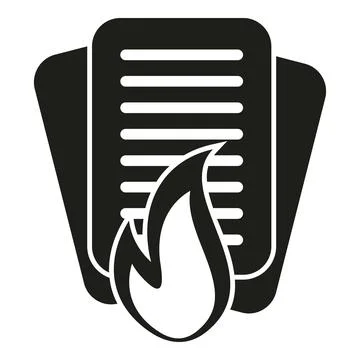 Fire rush job icon simple vector. Business work Stock-Illustration