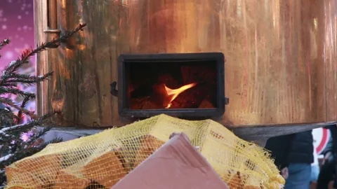 Fire in the russian samovar. Stock Footage 71534084