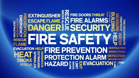 Fire Safety animated word cloud,animatio... | Stock Video | Pond5