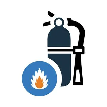 Fire, safety, Fire extinguisher icon Stock Illustration