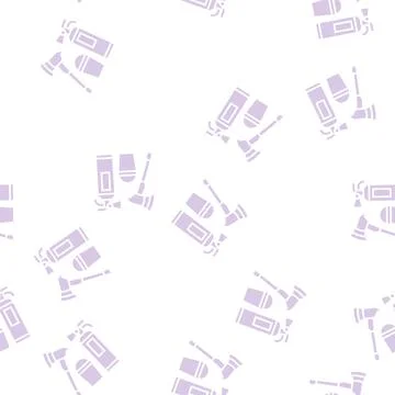 Fire safety glyph seamless pattern Stock Illustration