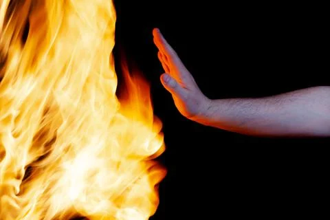 Fire safety, stop fire, use as background or texture Stockfoto's