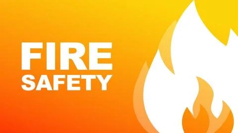 Fire safety tips to follow during emergencies and how to contact 911 for help Stock Illustration