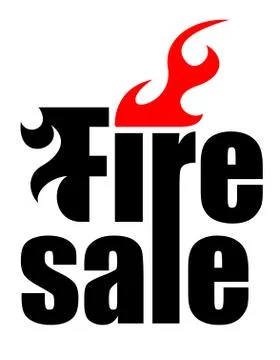 Fire Sale logo Stock Illustration