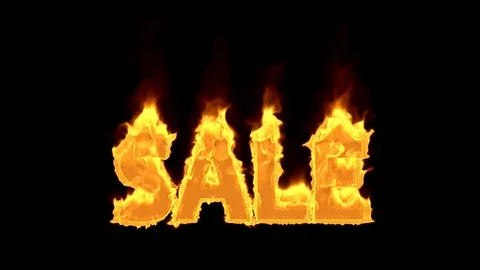 Fire Sale text 30s Video stock 78568903