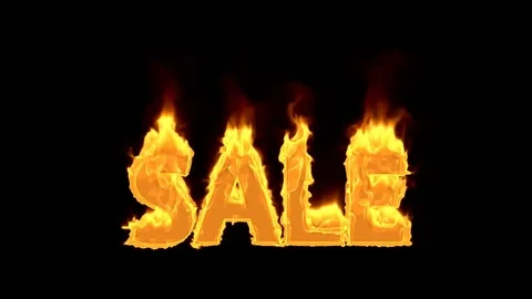 Fire Sale text Video stock 78854895