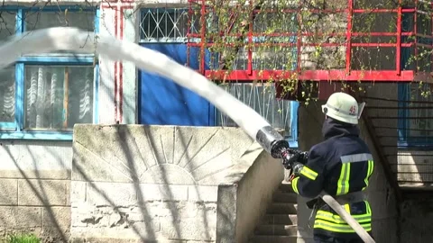 Fire. Salvation of man Stock Footage 106877115