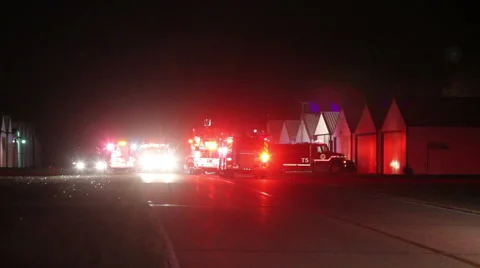 Fire Scene at Airport Video stock 43092707